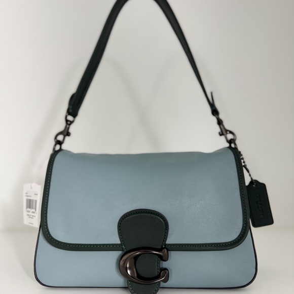 Coach Handbags - COACH Soft Tabby Shoulder Bag In Colorblock
Blue & Dark Forest Green NWT